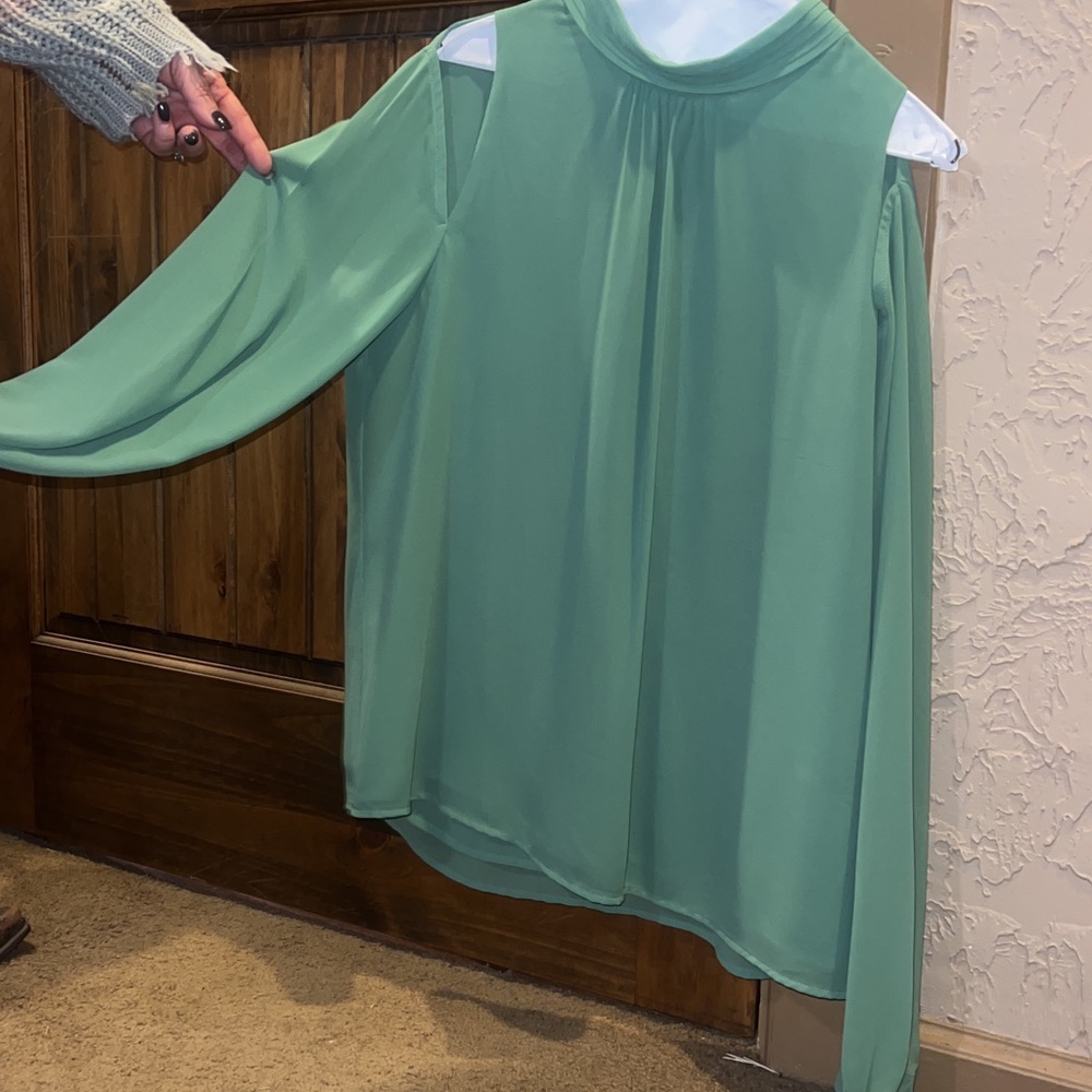 Seafoam Green Blouse